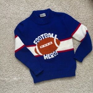 VINTAGE boys Football Sweater • 60s/70s • 3t